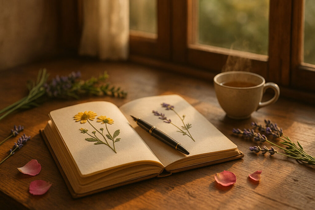 Schreiben mit Blüten Das eigene Zitat‑Journal